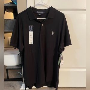 U.S.Polo Assn. Mens Black Polo